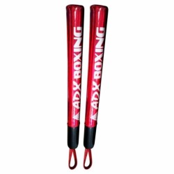 Par Bastones Entrenamiento Box Adx Rojo Agresivo Metalico