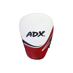 Par de manopla en PU blanco/rojo