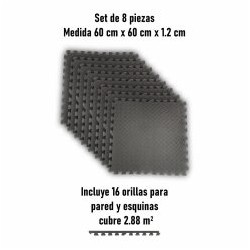 Piso Gym Tatami ADX 8 piezas de 60x60x 1.2 cm cubre 2.88 m²