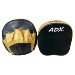 Mini manopla curva en piel (negro)