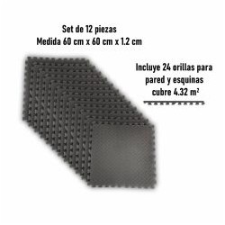 Piso Gym Tatami ADX 12 piezas de 60x60x1.2 cm cubre 4.32 m²