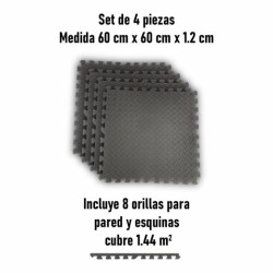 Piso Gym Tatami ADX 4 piezas de 60x60x1.2 cm cubre 1.44 m²