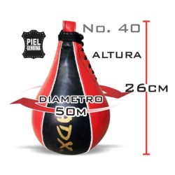 Pera fija de piel con asa reforzada