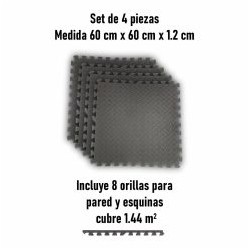 Piso Gym Tatami ADX 4 piezas de 60x60x1.2 cm cubre 1.44 m²