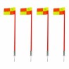 Set de 4 Banderas con tubos 150cm/estacas/señalamiento para campo Soccer