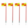 Set de 4 Banderas con tubos 150cm/estacas/señalamiento para campo Soccer