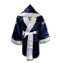 Bata para Boxeo de satín color Azul Marino