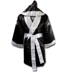 Bata para Boxeo de satin color Negro