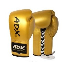 Guantes Profesionales para boxeo 8 y 10 onzas (PIEL) Oro