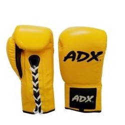 Guantes Profesionales para boxeo 8 y 10 onzas (PIEL) Amarillo