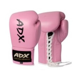 Guantes Profesionales para boxeo 8 y 10 onzas (PIEL) Rosa
